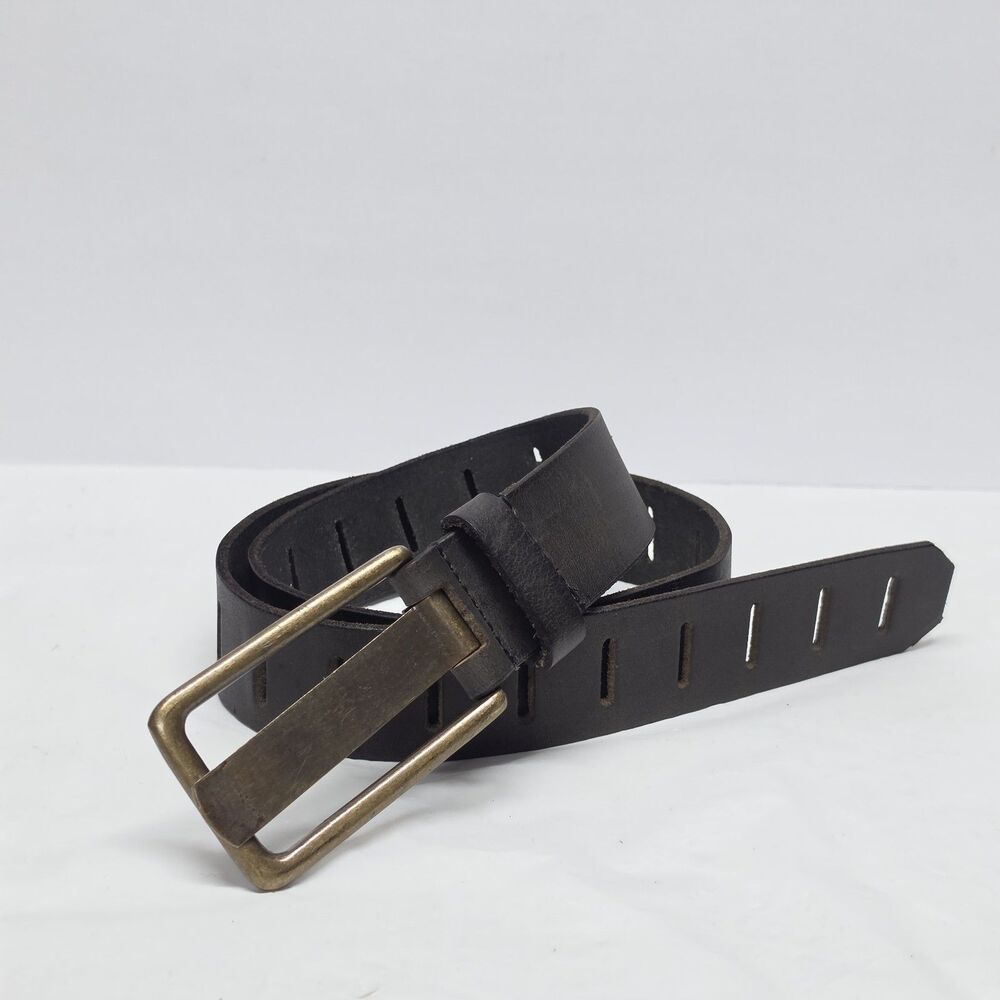 Free People We The Free Jona Belt Womens Size M Distressed Black Leather